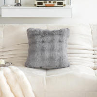 Cojín De Sofá De Velours Imitación De Piel De Conejo Color Sólido Suave Y Cálido Para Sala De Estar Dormitorio Decoración Del Hogar - details 7
