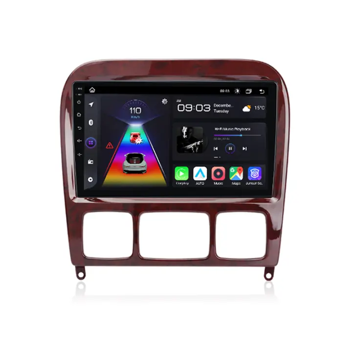 Junsun Radio Coche para Mercedes Benz S-Class W220 1998 1999 2000 2001 2002 2003 2004 2005 AI Voice 2 din Pantalla Coche Android Auto Multimedia Navegación GPS Auto radio - 1