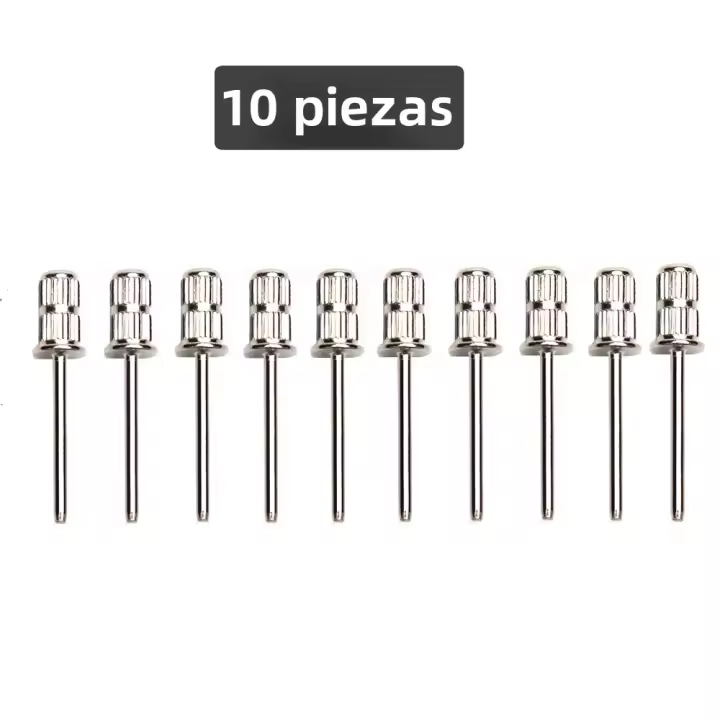 Juego De 10 Piezas De Brocas Para Uñas Con Emboquillado De 3/32 Pulgadas Herramientas De Manicura Y Pedicura De Acero Inoxidable - 1