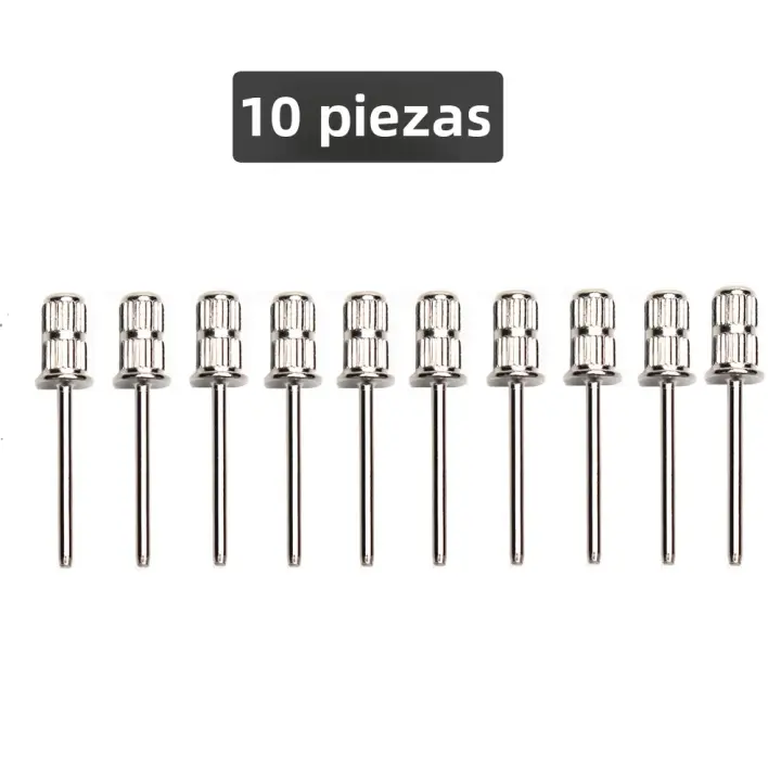 Juego De 10 Piezas De Brocas Para Uñas Con Emboquillado De 3/32 Pulgadas Herramientas De Manicura Y Pedicura De Acero Inoxidable - 1