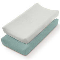 2PCS Funda Para Camarita De Pañales 100% Algodón Muselina Para Bebés Recién Nacidos Cubierta Para Camarita De Baño De Color Sólido Regalo Para Fiesta De Bebés - details 5