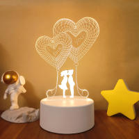Lámpara De Noche LED Romántica En Forma De Balón Corazón Acrylic Regalo Para La Mujer En Día De San Valentín Decorativa Para Mesa - details 5
