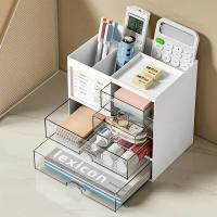 Organizador De Escritorio Plegable Y Pila De Cajas De Almacenamiento Para Suministros De Escritorio Y Estudiantes Material HIPS+PS Ecológico Y Resistente - details 4