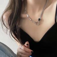 Collar De Pareja Estilo Frío Con Circonia Irregular En Forma De Círculo Joyería De Fiesta De Alta Gama Para Hombres Y Mujeres - details 0