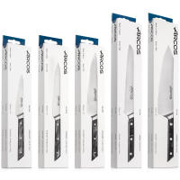 ARCOS Eclipse - Set Completo de 5 Cuchillos de Cocina - Acero Inoxidable Forjado Nitrum® - Mango Acrílico Negro Nacarado - details 1