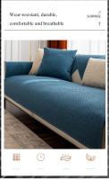 Cubierta De Sofá De Algodón Y Lino Universal Para Todas Las Estaciones Antideslizante Impermeable Para Sala De Estar Cubierta De Polvo Para Muebles - details 2