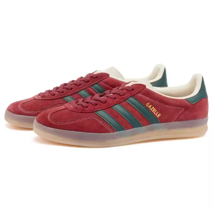 Adidas Gazelle Indoor Shadow Red, Shadow Green & Wonder White - 1