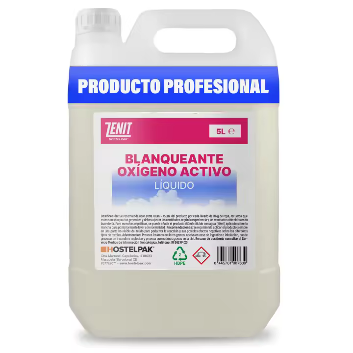 Hostelpak  Oxígeno activo líquido, Para lavadora, Todo tipo de ropa - 1