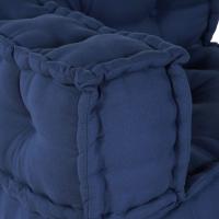 Pouffe Modular vidaXL Índigo 70x70x54 Tela - details 4