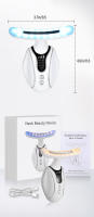 Nuevo producto instrumento de belleza para el cuello masaje vibratorio instrumento de patrón de cuello plancha pequeña para levantar y tensar el cuello y la cara con luz de color importada en belleza blanca - details 5