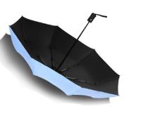 Paraguas Triplo Plegable Simple Con Protección UV De Vinilo Grueso Paraguas Doble Para Lluvia Y Sol Color Blanco Rosa Azul Verde Oscuro Azul Oscuro Y Negro - details 14