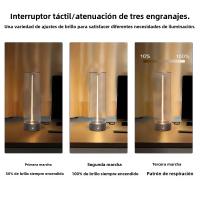 Lámpara De Mesa LED Recargable Con Sensor Táctil Y Magnético Portátil Para Exterior Y Camping Luz Nocturna Con Tres Niveles De Brillo Dimmer - details 4