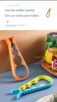 Abrebotellas Multifuncional Cuatro En Uno Antideslizante Ahorrador De Esfuerzo Para Botellas Y Lids De Latas Plástico Inoxidable - details 3