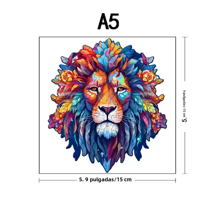 Puzzle De Madera Colorido Con Gato Desafío Cerebral Regalo Perfecto Para Cumpleaños Y Fiestas Juego De Rompecabezas Animal Para Adolescentes Y Adultos - 1