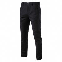 Otoño nuevos pantalones casuales de algodón y lino para hombres pantalones transpirables rectos juveniles de color sólido versátiles para hombres - details 5