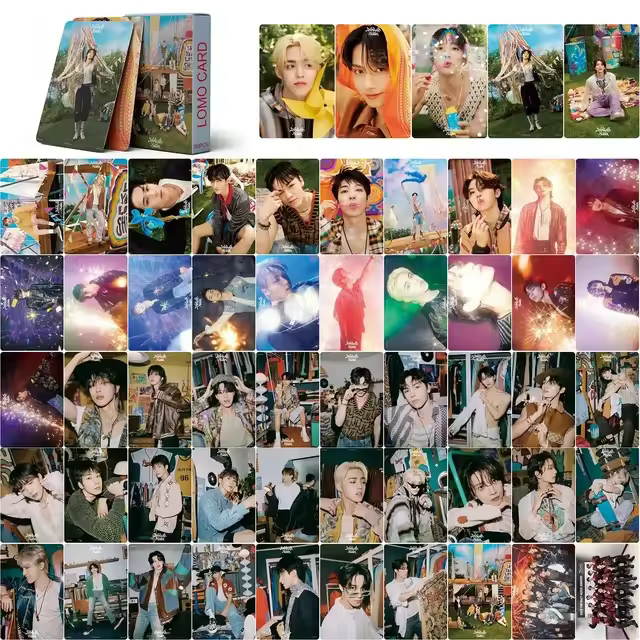 Juego De 55 Tarjetas Fotográficas De Idolos Para Niños Nuevo Álbum SPILL the FEELS Serie JEONGHAN HOSHI WOOZI THE8 DK HD Impresión Lomo Regalo Para Fans - 1