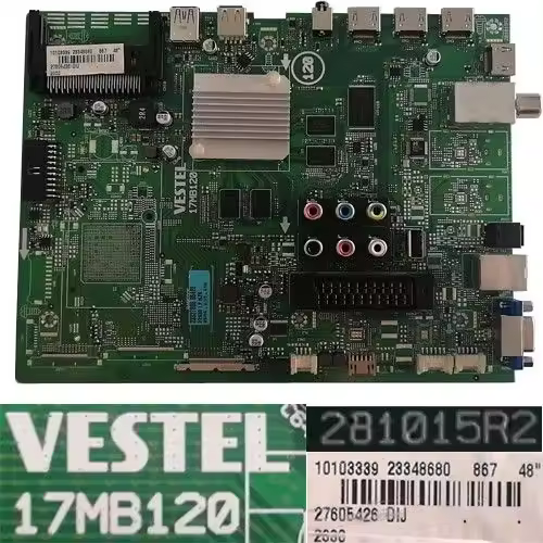 Placa Main Vestel 17MB120, 23348680, 281015R2, Telefunken TE48301G37T2R - 1