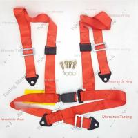 Almohadilla De Asiento Universal De Competición 4 Puntos Con Cinturón De Seguridad De 2 Pulgadas Y Hebilla De Solado Rápido En Negro Rojo Y Azul Para Asientos De Banqueta - details 0