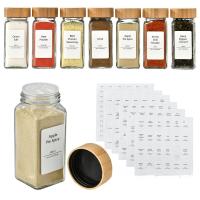 Botella De Condimentos De Madera De Bambú 120ml Con Tapa Cuadrada De 4oz Juego De Pimienta Con Agujero Jarra De Polvo Moderna Sin Químicos Originales En China - details 16