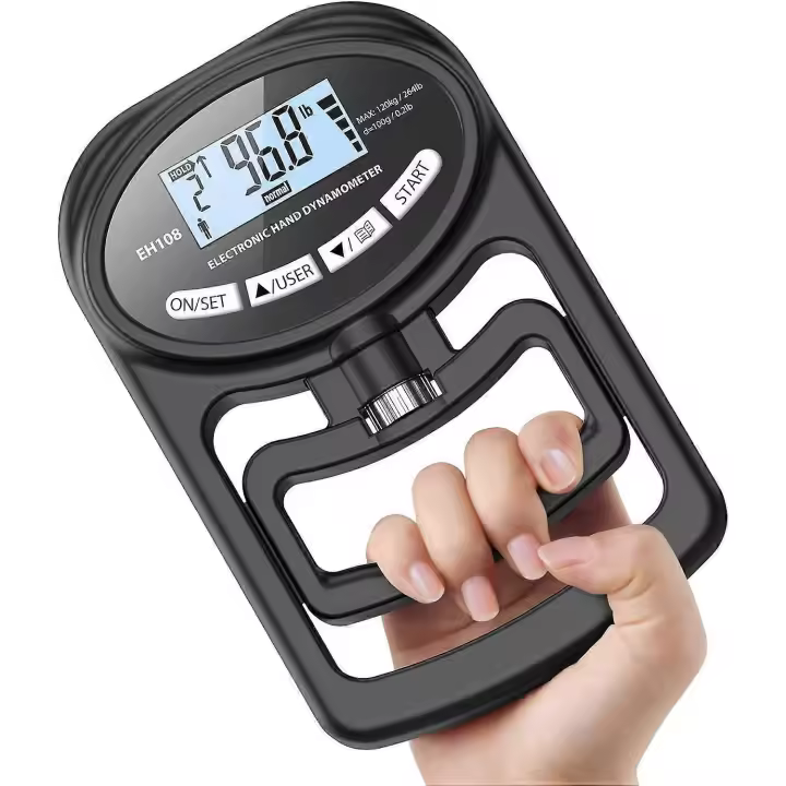 Hand Dynamometer Grip Strength Trainer - Electronic Hand Grip Strength Tester Grip Strengthener Hand Exerciser Meter Digital Hand Grip Training Gauge - 1