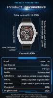 Reloj De Cuarzo Para Hombre OFNS 7105 Creativo Hueco Con Luz Nocturna Y Calendario Resistente Al Choque Y Agua Bandeja De Silicona Estilo Casual - details 8