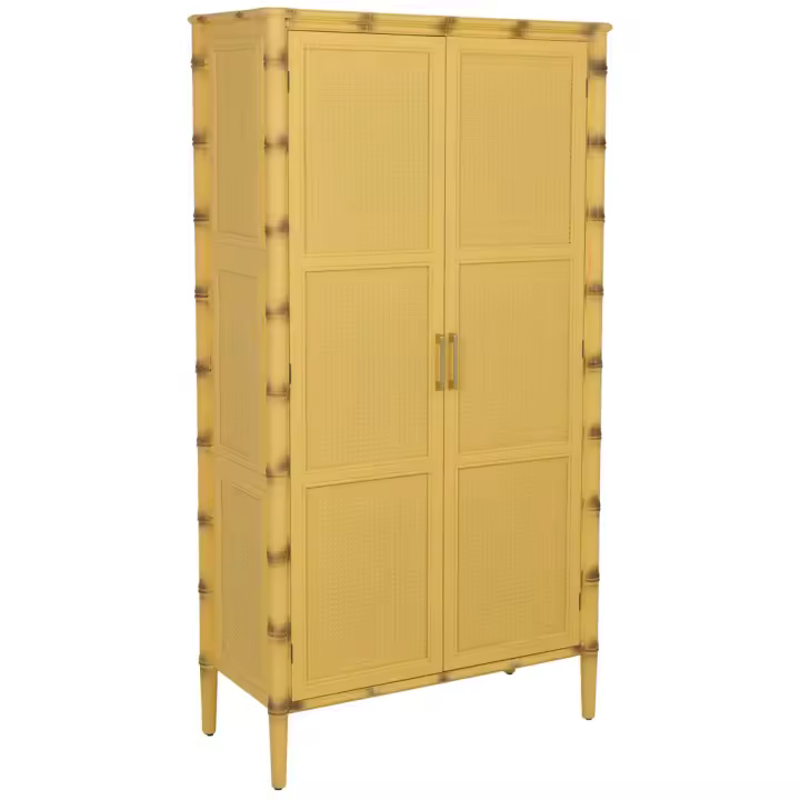 Wonderlust Deco - Armario de madera amarillo 95x44x178h cm Amarillo 95x44x178h cm - 1