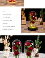Rosa Artificial Galaxia LED Batería Iluminación Nocturna Decoración Para Bodas Regalo Creativo De San Valentín Para Madre - details 5