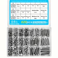 Kit De Bolas Y Tornillos M6 M8 M10 De Alta Resistencia En Acero Inoxidable 304 Incluye 8 Tamaños Comunes Más Usados - details 0