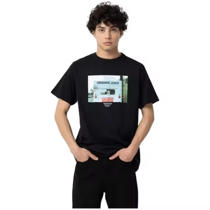 Camiseta de Manga Corta Tiffosi  para niños en color negro - 1