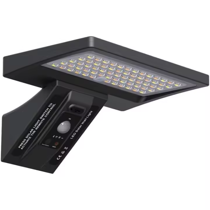 Jandei - Foco Solar Exterior 650 Lúmenes con Sensor Movimiento, 3 Tonos de Luz, Batería 3000mAh, Impermeable IP65, Panel Solar Monocristalino 2.5WP/6VDC, Control Remoto Inteligente - 1