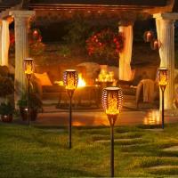 Lámpara Solar De Jardín Con 12 LED Luz De Llama Saltarina Impermeable Decoración Para Exterior Camino Patio Jardín - details 3