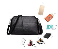 Bolso De Hombro Para Mujer De Cuero PU Vintage Diseño De Lujo Pequeño Bolsa De Mano Splicing Bolso De Viaje Tote De Compras - details 24