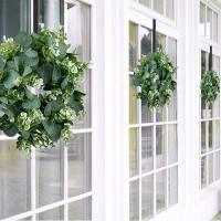 1Pcs Eucalipto Artificial Rama Verde Para Decoración De Hogar Y Bodas Guirnalda De Exterior Para Puerta Pared Y Ventana - details 8