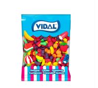 VIDAL Frutitas Jelly bolsa de 1Kg aprox 435 uds Compuesto por diferentes sabores y formas a frutas naturales sabor a Pera, piña, plátano, naranja y fresa tamaño mini sin gluten  sin grasa sabor original Vidal garantizado - details 3