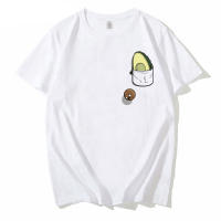 Camiseta De Hombre Con Diseño De Aguacate Vegan Harajuku Kawaii Manga Corta Con Bolsillo Moda Primavera Verano Otoño - details 0