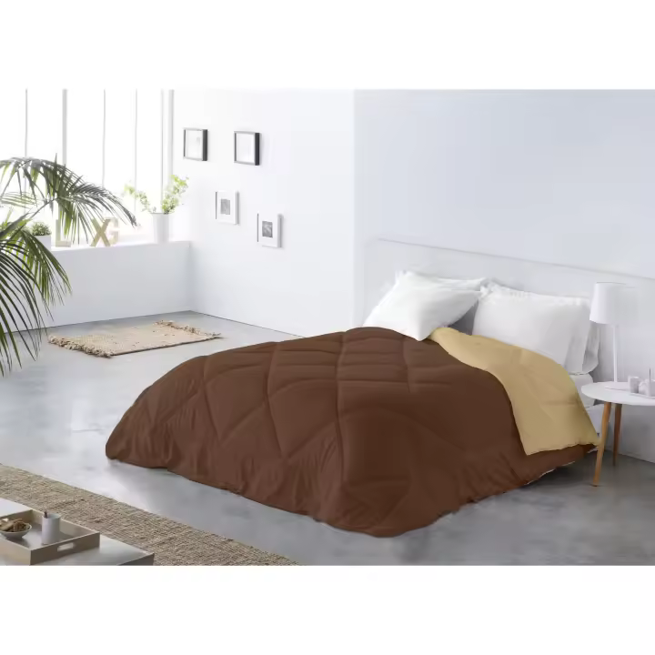BOHEME - Duvet Bicolor Reversible Beig/Choco - , relleno 300 gr/m2. Caliente y transpirable - 1