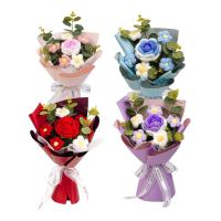 Bouquet De Flores Tejidas Decoración Para El Hogar Para Día Del Maestro Cumpleaños Aniversario Agradecimiento Día De La Madre Regalo Para Mujer - details 0