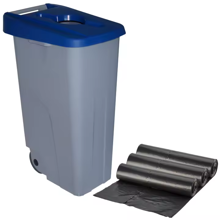 Contenedor Reciclo 110 Litros Prosperplast con Bolsas de Basura - 1
