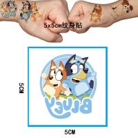 100pcs Pegatinas De Tatuaje Bluey Anime Lindo Perro Azul Juego De Bingo Decoración Para Niños Regalo De Cumpleaños - details 1