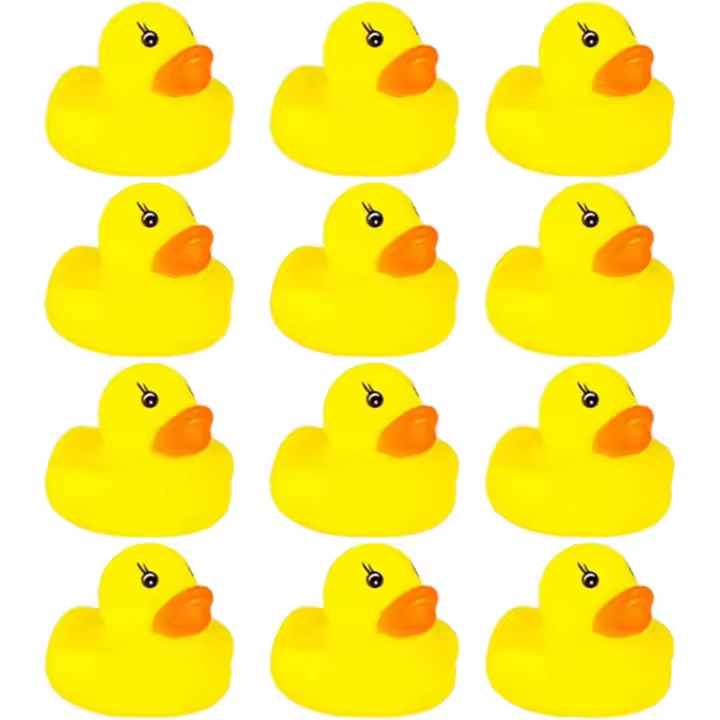 12 patitos de goma, mini patitos, patitos de goma, juguetes de baño - 1