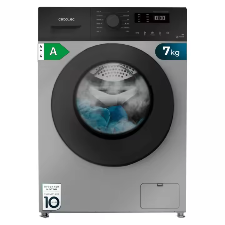 Cecotec Lavadora de carga frontal Bolero DressCode 7150 Inverter Steel A - 1