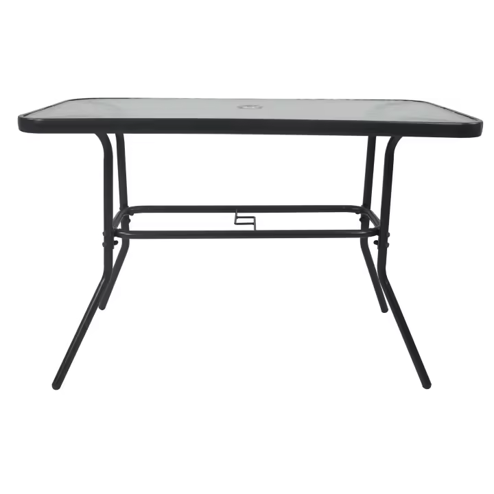 Mesa de jardín de cristal Mesa de comedor Mesa de balcón Mesa de camping Muebles de jardín 110x55 Mesa de jardín de cristal Mesa de comedor Mesa de balcón Mesa de camping Muebles de jardín 110x55 - 1