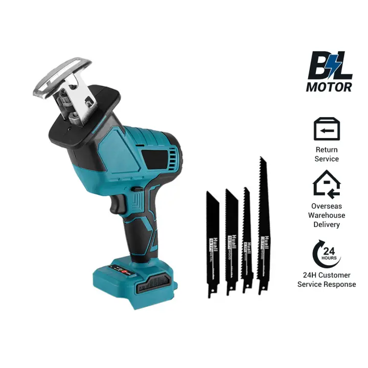 Sierra alternante sin escobillas, herramienta eléctrica de bricolaje para batería Makita de 18V, 3600w, 12000spm Sierra reciproca sin cepillo, 1 enchufe de batería de la UE - 1