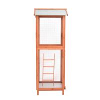 vidaXL Jaula para pájaros madera maciza de abeto 68x62x166 cm - details 3