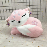 Muñeco De Peluche Yae Miko Juego Peluche De Fox Juguetes Para Cosplay Cojín De Terciopelo Relleno De Poliéster Regalos De Navidad Unisex - details 0