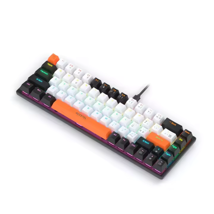 Teclado Mecánico ACCETEL PCT570 - Iluminación RGB y Conector USB-C (Portugués) - 1