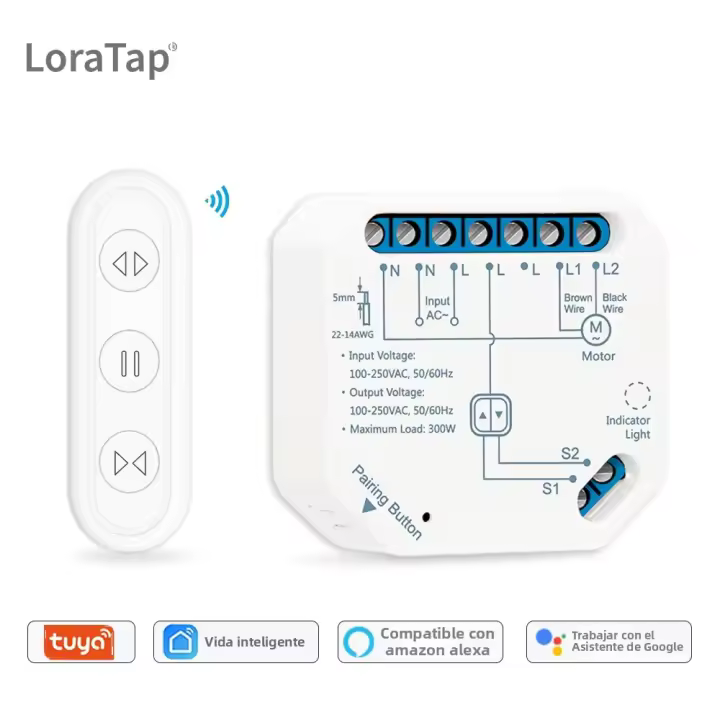 Módulo deInterruptor Para Cortina Inteligente Tuya Smart Life Control Remoto De Blinds Rollos Y Cortina RF+WiFi App Timer Google Home Alexa Echo Para Hogar Inteligente - 1