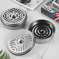 Caja Portátil De Acero Inoxidable Para Encendedor De Incienso Anti-Mosquitos Con Cubierta Y Soporte Para Mosquitos Grande - details 3