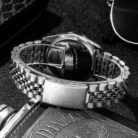 Reloj De Pulsera De Cuarzo Para Hombre Marca Top Lujo Azul Con Calendario Y Correa De Acero Inoxidable Reloj De Moda Y Negocios - details 5