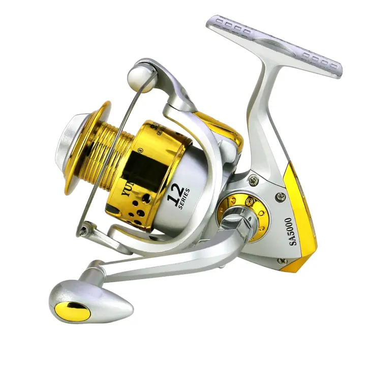 Carrete De Pesca Spinning Serie 1000-7000 Electroplateado Rueda De Arrastre Para Pesca En El Mar Y Río Carpa Pesca En La Playa - 1